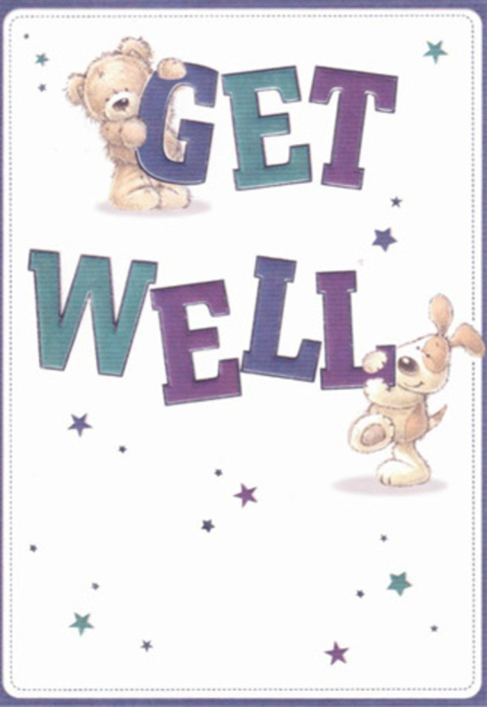 This get well card radiates gentle encouragement, its joyful spirit reflecting the warmth of the Upper Norwood community. A charming duo-a soft, caramel-colored bear and a wide-eyed, floppy-eared puppy-grace the card, their fuzzy textures almost tangible, as if inviting an affectionate hug. Dancing around them are whimsical stars, each delicately shaded in purples and aquas, drifting like cheerful well-wishes through a spotless, bright backdrop. The typography, bold and confident, anchors the design with a playful poise reminiscent of the flower stalls along Westow Street-cheery, inviting, thoughtfully placed. Every brushstroke, from the plush contours of the bear's fur to the velvety fold of the dog's ear, reveals the artist's care, mirroring the expert touch found at Flowers Upper Norwood in every bespoke bouquet. There's a feeling of airy lightness, as if the card itself could gently float into a loved one's hands, offering comfort and reassurance in moments when it's needed most. Imagine sending this heartwarming scene alongside fresh seasonal blooms, the combined gesture a radiant source of kindness and encouragement for someone in recovery near Crystal Palace.
